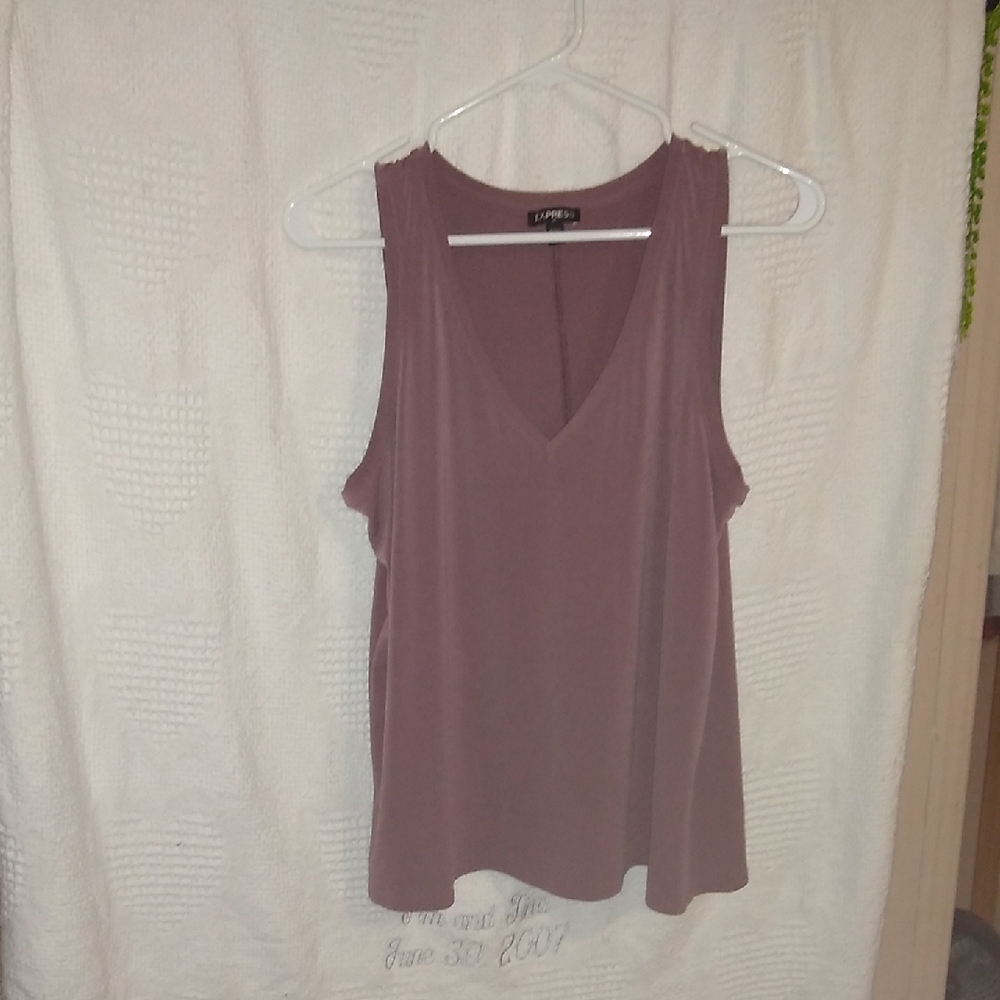 Rxpress Dusty Purple V-Neck Tank Top